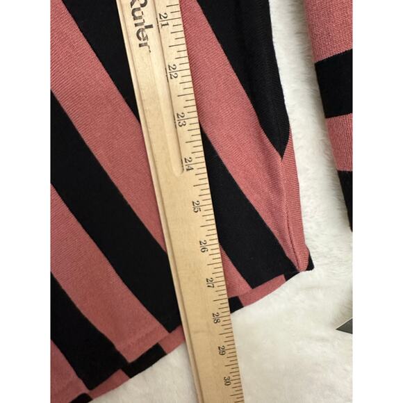NWT Alfani Stripe Asymmetrical Knit Sweater Top XL Flowy - Picture 7 of 9